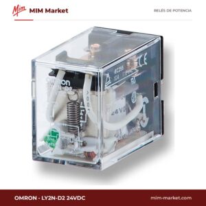 Relé de potencia Omron LY2N-D2 24VDC – DPDT, bobina 24 V dc, 10 A