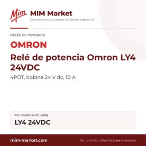 Relé de potencia Omron LY4 24VDC – 4PDT, bobina 24 V dc, 10 A