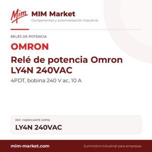 Relé de potencia Omron LY4N 240VAC – 4PDT, bobina 240 V ac, 10 A