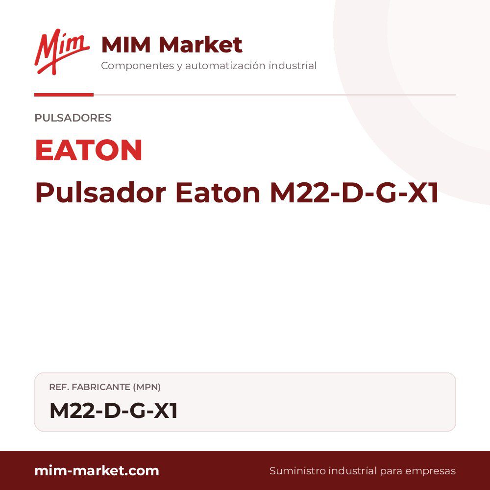 Pulsador Eaton M22-D-G-X1 – actuador, RMQ Titan M22, 22 mm, verde, no iluminado
