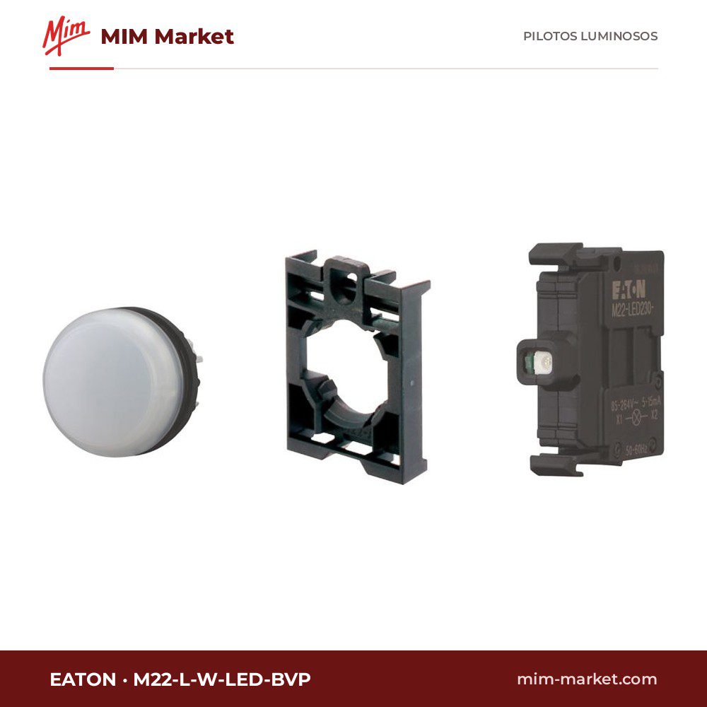 Piloto luminoso Eaton M22-L-W-LED-BVP – Eaton Moeller M22, 22.5 mm, blanco