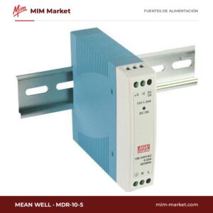 Fuente de alimentación carril DIN MEAN WELL MDR-10-5 – 5 V DC, 2 A, 10 W