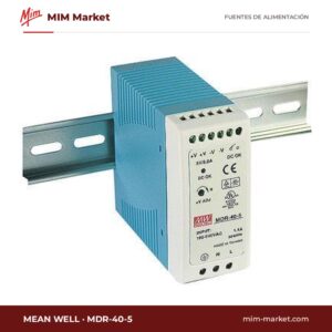 Fuente de alimentación carril DIN MEAN WELL MDR-40-5 – 5 V DC, 6 A, 30 W