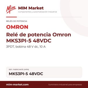 Relé de potencia Omron MKS3PI-5 48VDC – 3PDT, bobina 48 V dc, 10 A