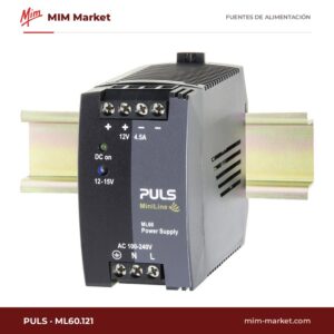 Fuente de alimentación carril DIN PULS ML60.121 – 12 V DC, 4,5 A, 54 W