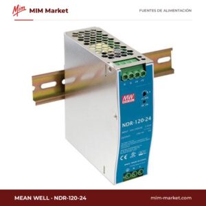 Fuente de alimentación carril DIN MEAN WELL NDR-120-24 – 24 V DC, 5 A, 120 W