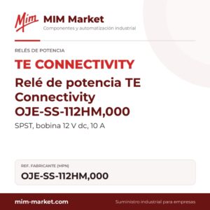 Relé de potencia TE Connectivity OJE-SS-112HM,000 – SPST, bobina 12 V dc, 10 A