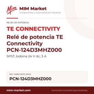 Relé de potencia TE Connectivity PCN-124D3MHZ000 – SPST, bobina 24 V dc, 3 A