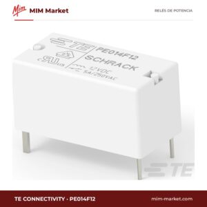 Relé de potencia TE Connectivity PE014F12 – SPDT, bobina 12 V dc, 5 A