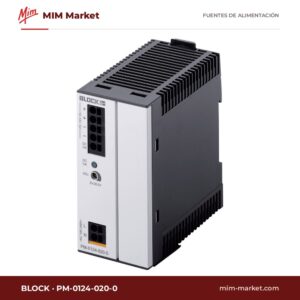 Fuente de alimentación carril DIN Block PM-0124-020-0 – 24 V DC, 2 A, 48 W
