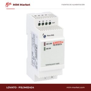 Fuente de alimentación carril DIN Lovato PSL1M02424 – 24 V DC, 1 A, 24 W