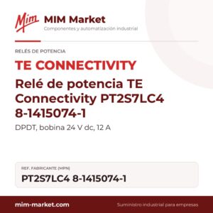 Relé de potencia TE Connectivity PT2S7LC4 8-1415074-1 – DPDT, bobina 24 V dc, 12 A