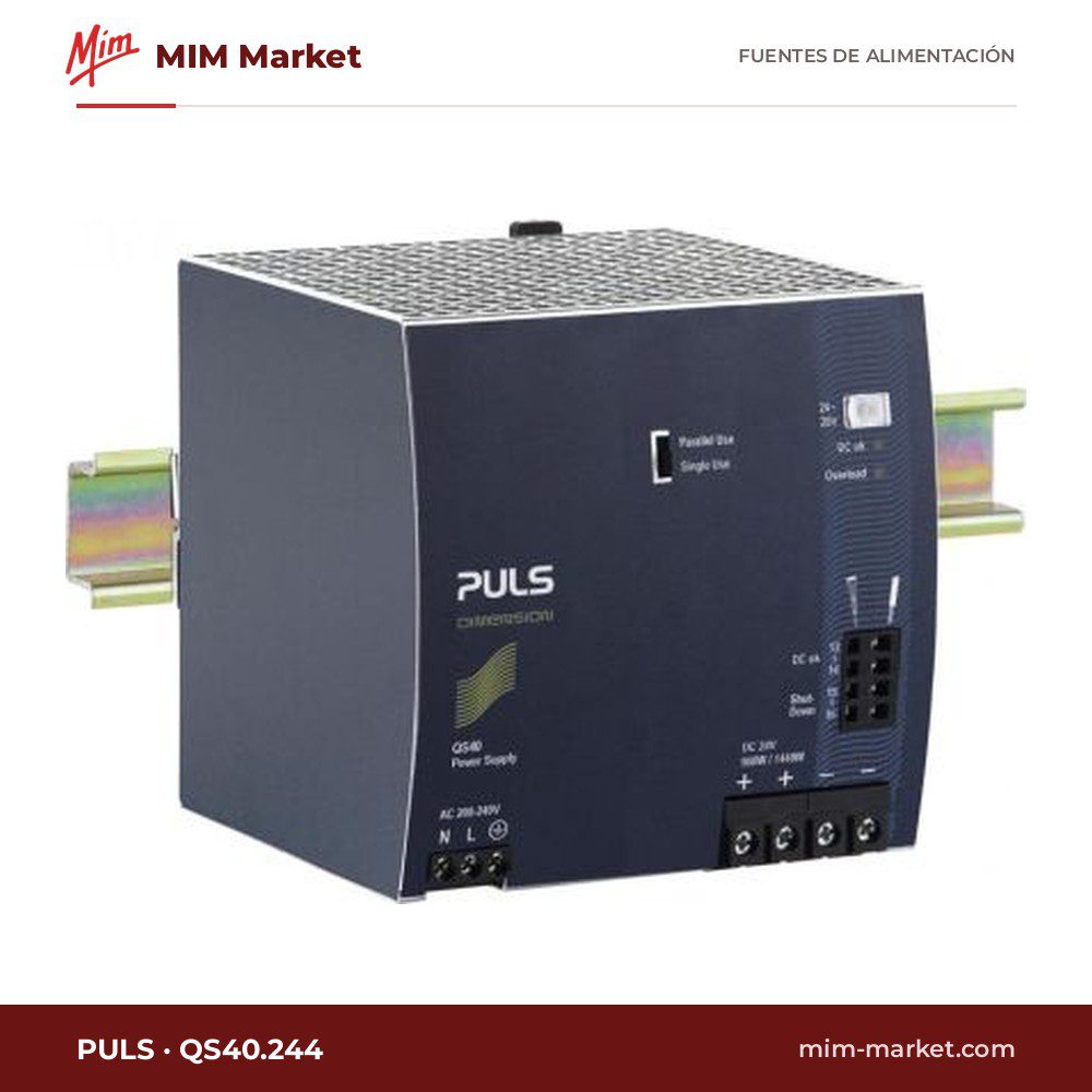 Fuente de alimentación carril DIN PULS QS40.244 – 24 V DC, 40 A, 960 W