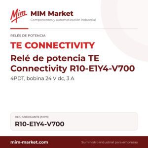 Relé de potencia TE Connectivity R10-E1Y4-V700 – 4PDT, bobina 24 V dc, 3 A