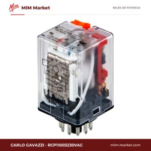 Relé de potencia Carlo Gavazzi RCP11003230VAC – 3PDT, bobina 230 V ac, 10 A