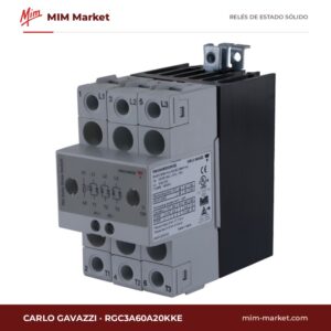 Relé de estado sólido trifásico Carlo Gavazzi RGC3A60A20KKE – 20 A, 42-660 V ac