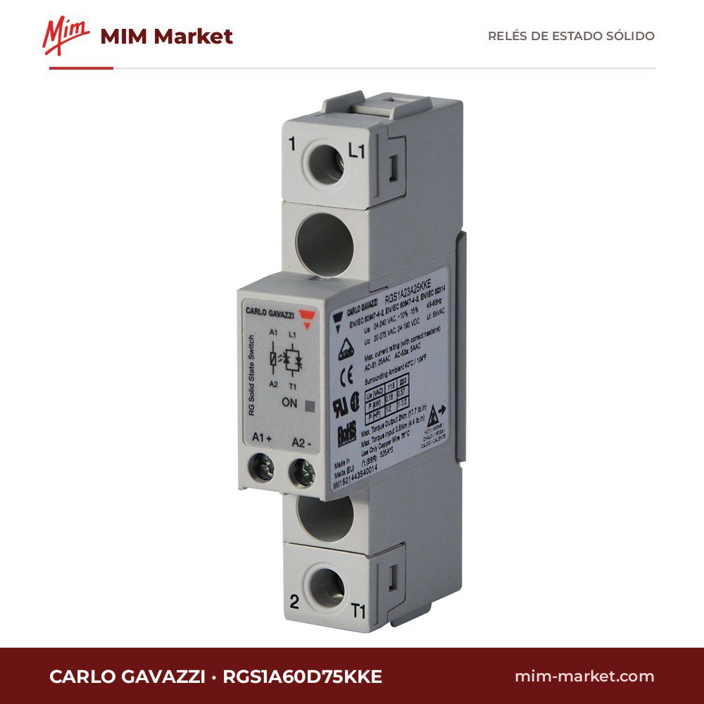 Relé de estado sólido Carlo Gavazzi RGS1A60D75KKE