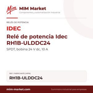 Relé de potencia Idec RH1B-ULDDC24 – SPDT, bobina 24 V dc, 10 A