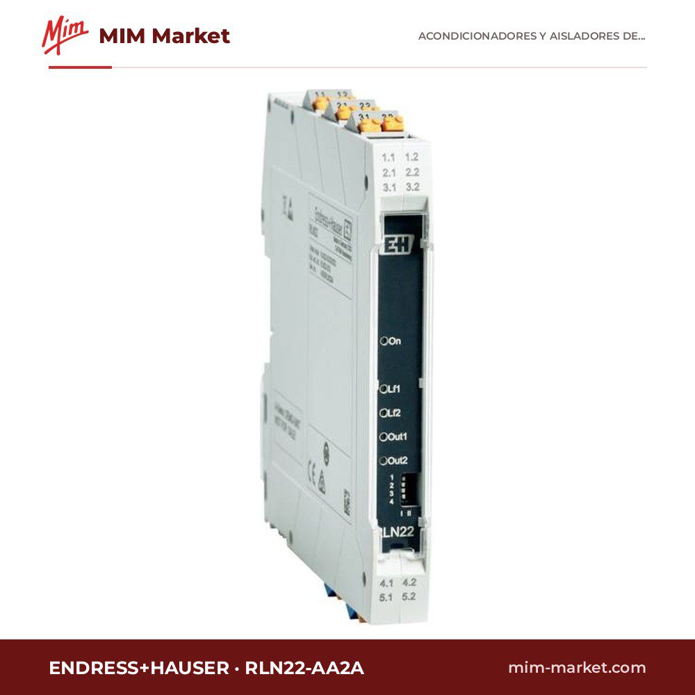 Amplificador separador NAMUR de 2 canales Endress+Hauser RLN22-AA2A – serie RLN22, 2 canales