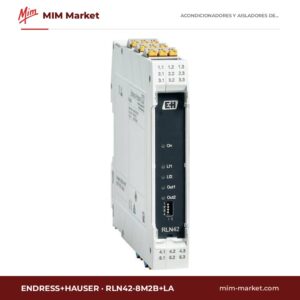 Amplificador separador NAMUR de 2 canales Endress+Hauser RLN42-8M2B+LA – salida por relé conmutado, 20…250 V AC/DC