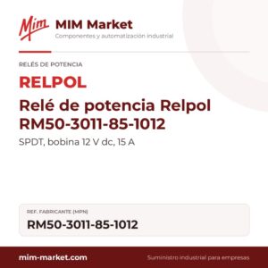 Relé de potencia Relpol RM50-3011-85-1012 – SPDT, bobina 12 V dc, 15 A