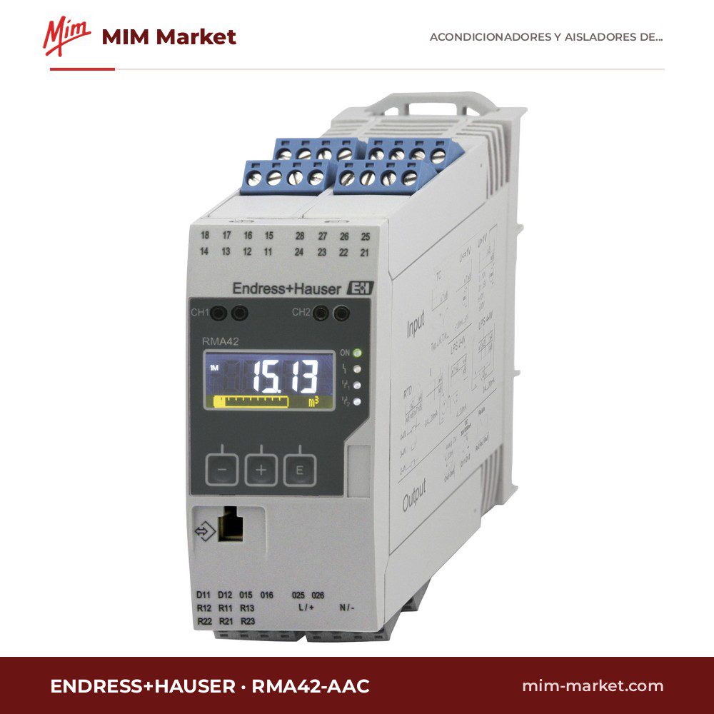 Transmisor de proceso con unidad de control Endress+Hauser RMA42-AAC – serie RMA42, 1 canal