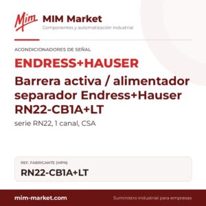 Barrera activa / alimentador separador Endress+Hauser RN22-CB1A+LT – serie RN22, 1 canal, CSA