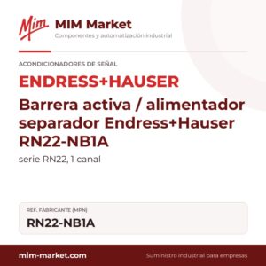 Barrera activa / alimentador separador Endress+Hauser RN22-NB1A – serie RN22, 1 canal