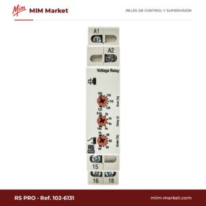 Relé de supervisión RS PRO SPDT, monofásico, carril DIN (ref. 102-6131)