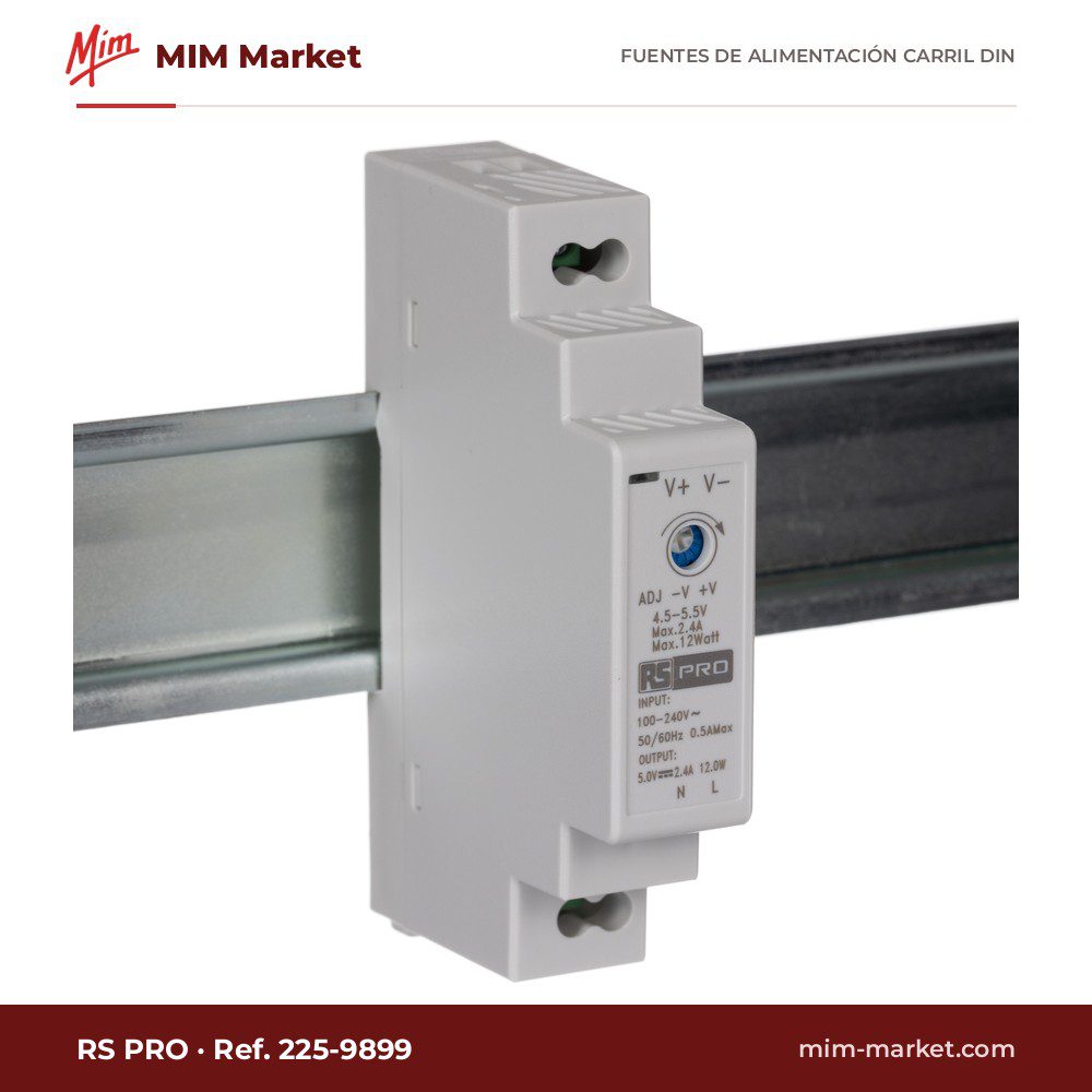 Fuente de alimentación para carril DIN RS PRO 2,4 A a 5 V DC