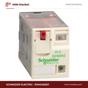 Relé de potencia Schneider Electric RXM2AB2E7 – DPDT, bobina 48 V ac, 12 A