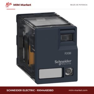 Relé de potencia Schneider Electric RXM4AB3BD – 4PDT, bobina 24 V dc, 8 A