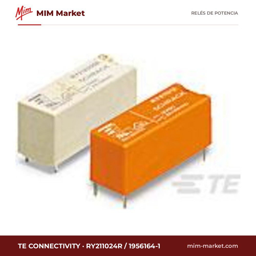Relé de potencia TE Connectivity RY211024R / 1956164-1 – SPDT, bobina 24 V dc, 8 A