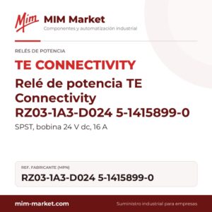 Relé de potencia TE Connectivity RZ03-1A3-D024 5-1415899-0 – SPST, bobina 24 V dc, 16 A