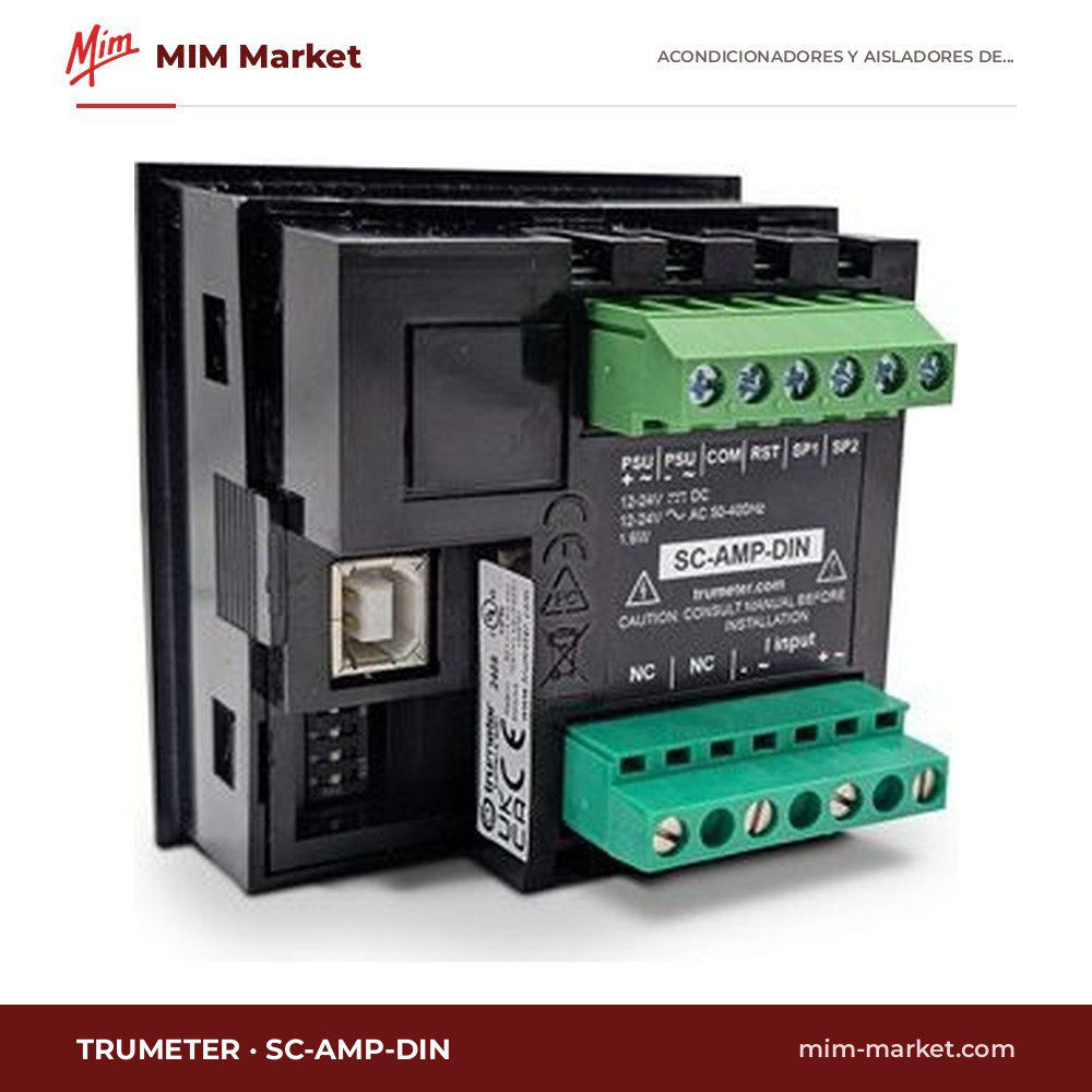 Acondicionador de señal de corriente Trumeter SC-AMP-DIN – 0…5 A AC/DC