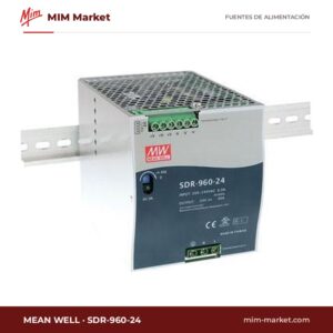 Fuente de alimentación carril DIN MEAN WELL SDR-960-24 – 24 V DC, 40 A, 960 W