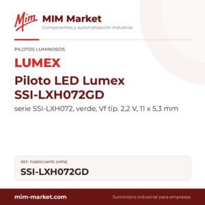 Piloto LED Lumex SSI-LXH072GD – serie SSI-LXH072, verde, Vf típ. 2,2 V, 11 x 5,3 mm
