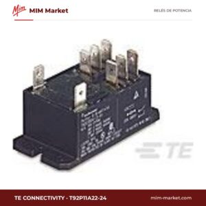 Relé de potencia TE Connectivity T92P11A22-24 – DPDT, bobina 24 V ac, 30 A