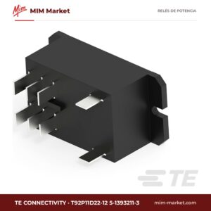 Relé de potencia TE Connectivity T92P11D22-12 5-1393211-3 – DPDT, bobina 12 V dc, 30 A