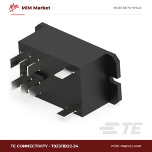 Relé de potencia TE Connectivity T92S11D22-24 – DPDT, bobina 24 V dc, 30 A