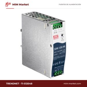 Fuente de alimentación carril DIN Trendnet TI-S12048 – 48 V DC, 2,5 A, 120 W