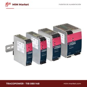 Fuente de alimentación carril DIN TRACOPOWER TIB 080-148 – 48 V DC, 1,7 A, 80 W
