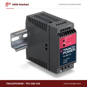 Fuente de alimentación carril DIN TRACOPOWER TPC 055-148 – 48 V DC, 1,15 A, 55 W