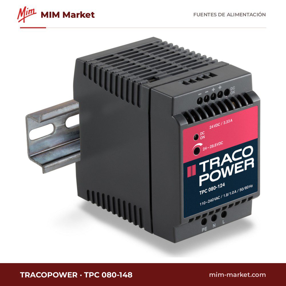 Fuente de alimentación carril DIN TRACOPOWER TPC 080-148