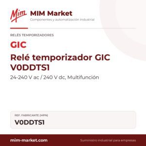 Relé temporizador GIC V0DDTS1 – 24-240 V ac / 240 V dc, Multifunción