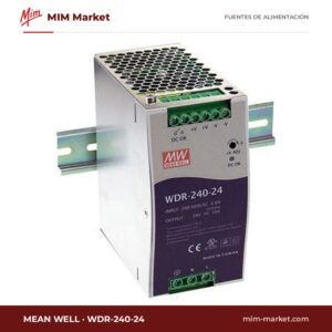Fuente de alimentación carril DIN MEAN WELL WDR-240-24 – 24 V DC, 10 A, 240 W