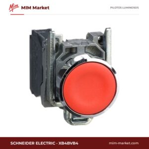 Piloto LED Schneider Electric XB4BVB4 – serie Harmony XB4, rojo, 24 V AC/DC, Ø22 mm, bornes de tornillo-estribo, IP66, IP67, IP69, IP69K, NEMA 4X, 13