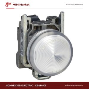 Piloto LED Schneider Electric XB4BVG1 – serie Harmony XB4, blanco, 110…120 V AC, Ø22 mm, bornes de tornillo-estribo, IP66, IP67, IP69, IP69K, NEMA 4X, 13