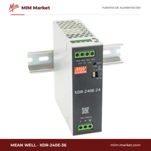Fuente de alimentación carril DIN MEAN WELL XDR-240E-36
