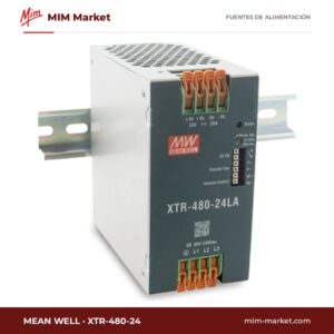 Fuente de alimentación carril DIN MEAN WELL XTR-480-24 – 24 V DC, 20 A, 480 W